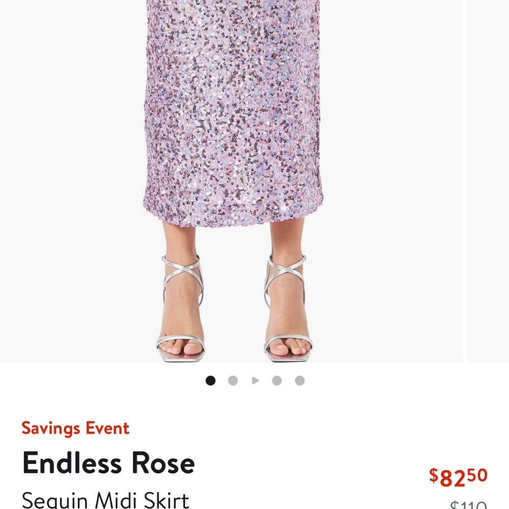 Endless Rose Lavender Sequin Skirt